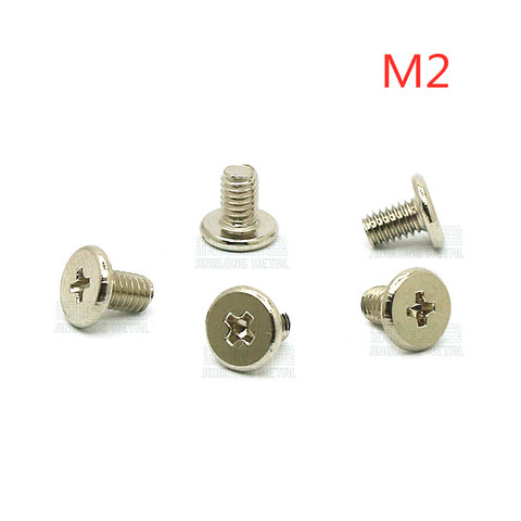 100pcs/lot Wafer thin head phillips screw laptop screws M2*1.5/2/2.5/3/3.5/4/5/6/7 steel nickel plated CM2 ► Photo 1/1