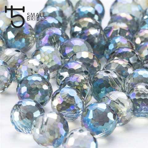 Austria Ab Color Faceted Large Crystal Beads for Jewelry Making Diy Bracelet Material Perles Loose Round Glass Beads X002 ► Photo 1/6