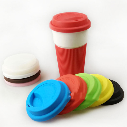 Universal Reusable Silicone Stretch Lids 9cm Food Fresh Cover Silicone Insulation Anti-Dust Cup Cover Tea Coffee Sealing Lids ► Photo 1/6