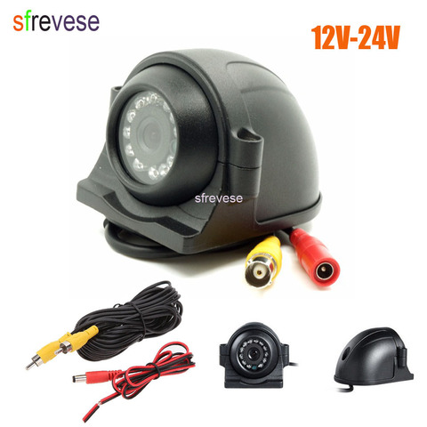 12 LED Side Car Rear View CCD Reversing Backup Camera For Truck Bus Monitor + 5m Cable 12V-24V ► Photo 1/4