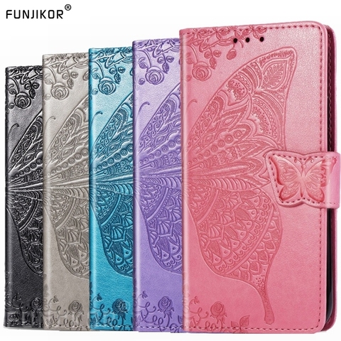 3D Butterfly Leather Flip Case For Xiaomi Redmi Note 8T 8 7 6 5 Pro 8A 7A 6A Go K20 Mi A2 Lite 8 9 SE 9T Max 3 A3 Poco F1 Cover ► Photo 1/6