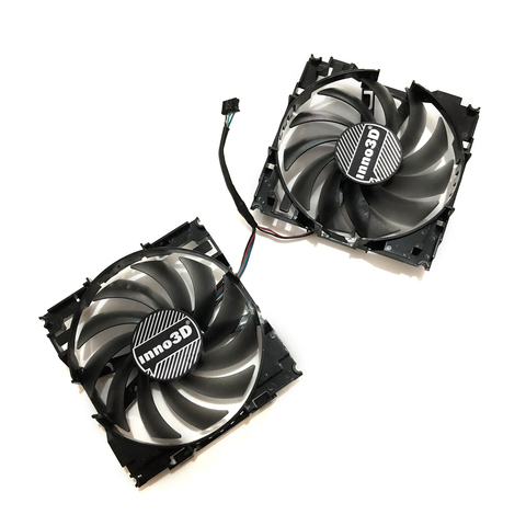 2pcs/set CF12915S InnoVISION GTX1060 GPU VGA Card Cooler Fan For INNO3D GEFORCE GTX 1060 6GB X2 Graphics Card As Replacement ► Photo 1/6