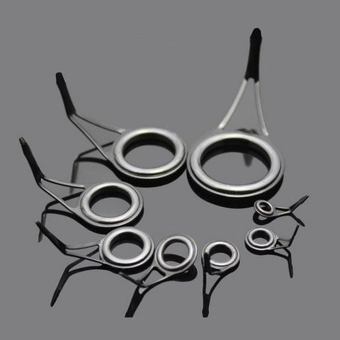 Fishing Lure Rod Guide Ring Stainless Steel Ceramic Leading Eye Line Rings Fishing Tackle Accessories Lot 5 Pieces ► Photo 1/5