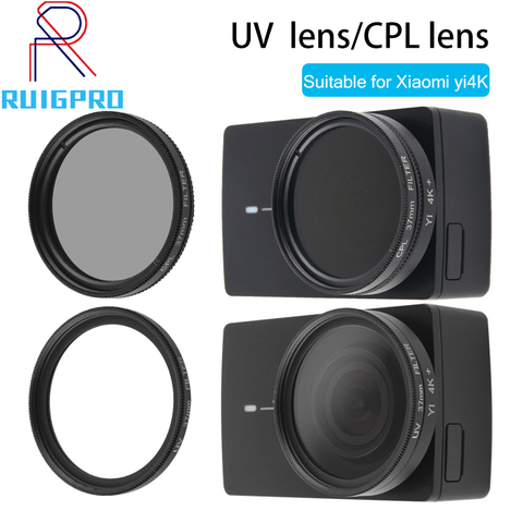 Guigpro  UV CPL 37mm Circular Polarizer Lens Filter+Lens Adapter+Protective Lens Cap For Xiaomi yi 2 4K  Xiaoyi 4K Action Camera ► Photo 1/6