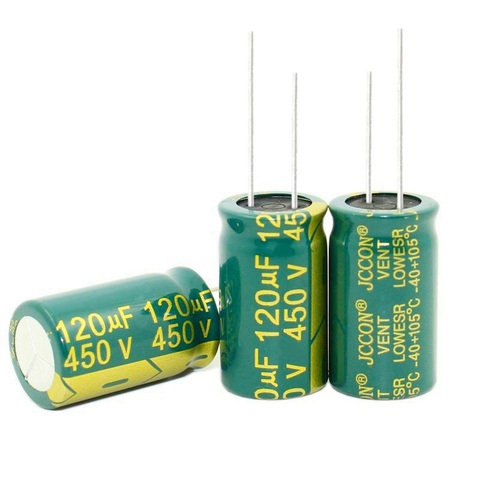 New Original High Frequency and Low Resistance 450V 120UF 120UF 450V Electrolytic Capacitor  volume 18*30MM  best quality ► Photo 1/1