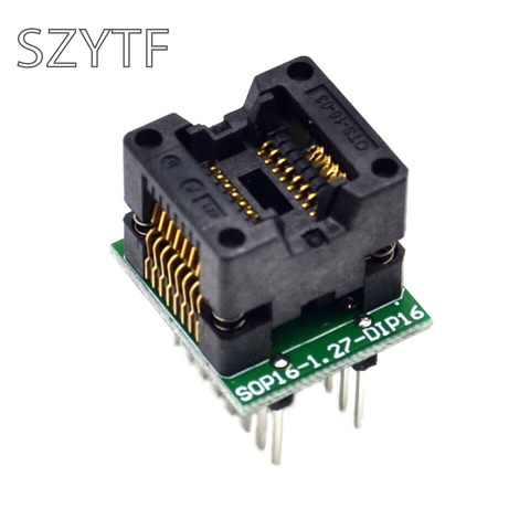 Top Quality Chip programmer SOP16-1.27 adapter socket to DIP16 ots16-1.27-03 ► Photo 1/2