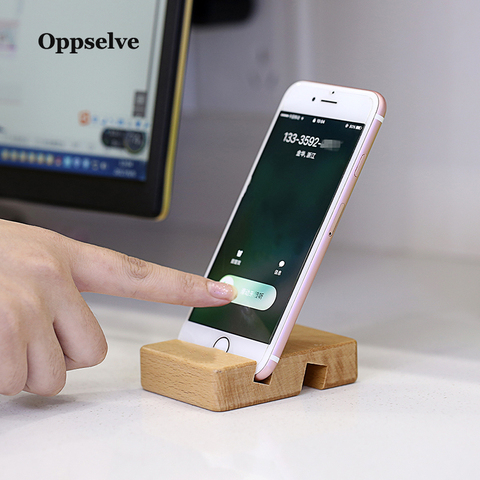 Oppselve Phone Holder Stand For iPhone 11 X 12 Wooden Mobile Phone Stand For Samsung S9 S10 iPad Tablet Stand Desk Phone Holder ► Photo 1/6