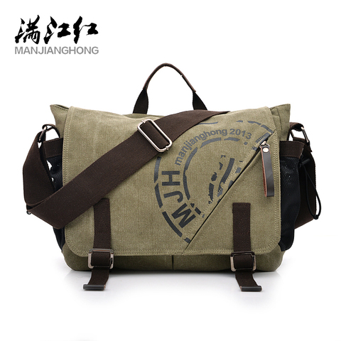 Man Canvas Messenger Bags Duffle Tote Travel Shoulder Bag High Quality Tote Bolsa Crossbody Bags Zipper Travel Leisure Handbag ► Photo 1/6