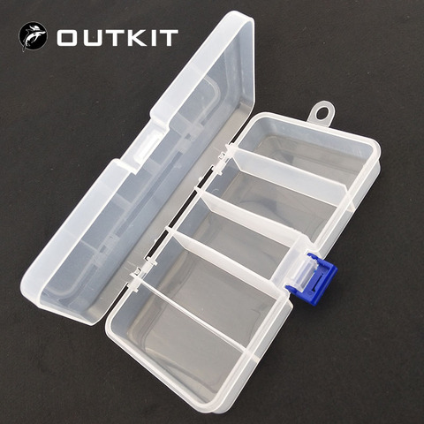 OUTKIT 5 Compartments Transparent Visible Plastic Fishing Tackle Box Fishing Lure Storage Box Case Fish Tool 17.7*93cm ► Photo 1/5