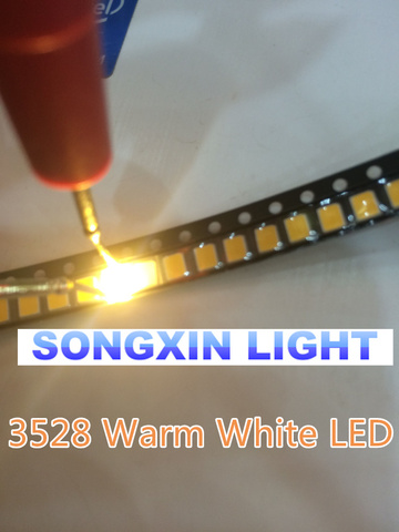 500pcs Wholesale Warm white POWER TOP 1210 3528 SMD SMT PLCC-2 Ultra Bright LED ► Photo 1/2