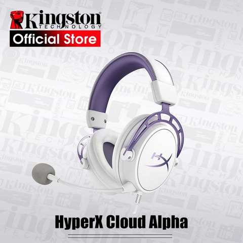 Kingston HyperX Cloud Alpha Purple Limited Edition E-sports Headphones Gaming Headset Alloy FPS RGB Keyboard Double Shot  keycap ► Photo 1/6