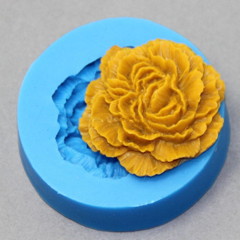 Peony Flower Silicone Molds Soap Making For Embossed Sugar Arts Flower DIY Wedding Decor Candle Wax-Resin Handmade Soap form ► Photo 1/2