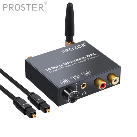 Prozor 192kHz DAC Converter Bluetooth Receiver Volume Control Digital Optical Coaxial Toslink to Analog Audio Converter Adapter ► Photo 1/6