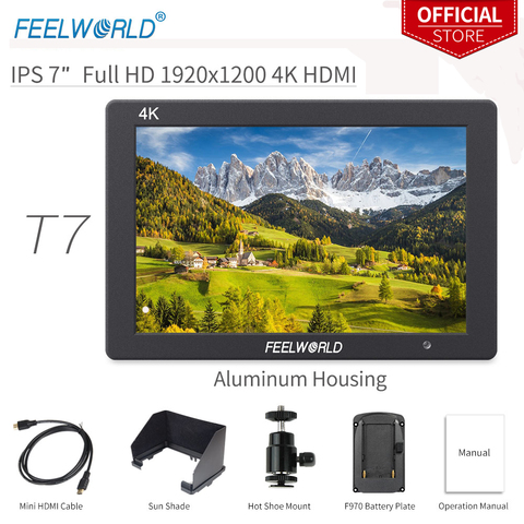 Feelworld 7 Inch IPS 1920x1200 4K Monitor HDMI Camera Field Monitor Solid Aluminum Housing with Peaking Focus for Sony Nikon T7 ► Photo 1/6