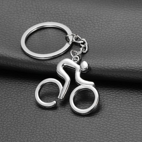 Metal Sporty Man Road Bicycle Figure Keychain Keyring Trinket Souvenirs Creative For Bike Cycling Lover Biker ► Photo 1/6