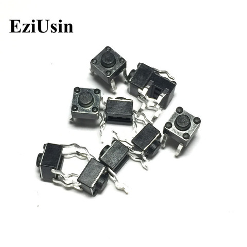 EziUsin 100pcs 6*6*4.3 Panel PCB Momentary Tactile Tact Push Button Micro Switch 4 Pin DIP Light Touch  6x6x4.3 mm Keys Keyboard ► Photo 1/2