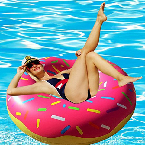 Rooxin Inflatable Swimming Ring Donut Pool Float for Adult Kids PVC Swimming Mattress Rubber Ring Swimming Pool Toys Water Seat ► Photo 1/6