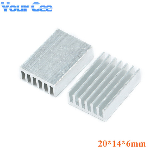 10 pcs 20*14*6mm Radiator Heatsink Cooler Cooling Fin Aluminum Heat Sink for Chip, LED, Power IC Transistor Module PBC 20x14x6mm ► Photo 1/1