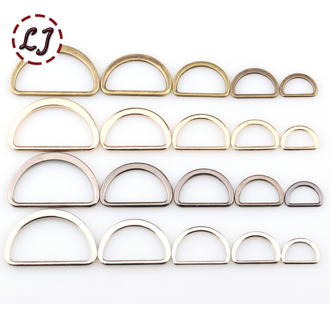 20pcs/lot 15mm/20mm/25mm/30mm/40mm silver black bronze gold  type D ring Connection alloy metal shoes bags Buckles DIY Accessory ► Photo 1/6