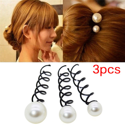 3PCS/Set Spiral Spin Screw Bobby Pin Hair Clip Twist Braiders Barrette Black Hairpins Hair Braider Styling Accessories ► Photo 1/6
