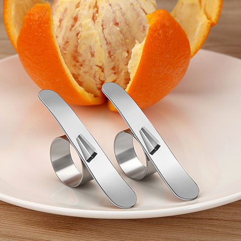 2Pcs Orange Peelers Easy Open Orange Peeler Stainless Steel Lemon Parer Citrus Fruit Skin Remover Slicer Peeling Kitchen Gadgets ► Photo 1/6