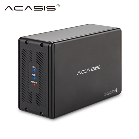 ACASIS DT-3608 SATA Serial Port to USB3.0 Mobile Hard Disk Array RAID Hard Disk Box  Desktop 3.5-inchDual-Hard Disk ► Photo 1/1