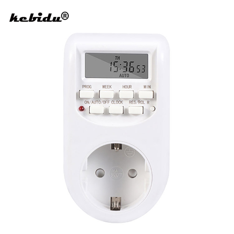 Programmable Adjustable Setting of Clock/On/Off 7 Days Time Digital Timer Switch Energy Saving Smart Power Socket for Home ► Photo 1/6