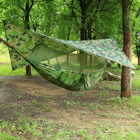 Outdoor Automatic Quick Open Mosquito Net Hammock Tent With Waterproof Canopy Awning Set Hammock Portable Pop-Up ► Photo 1/6