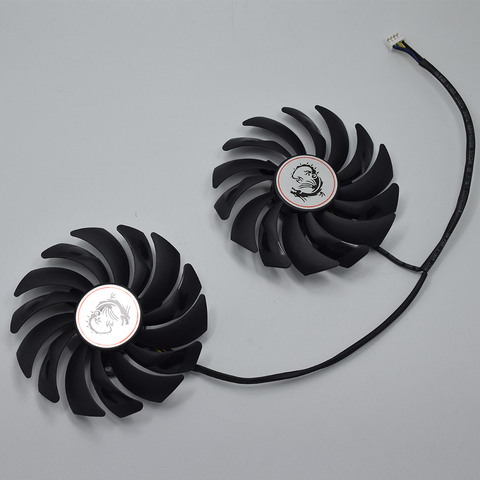 2Pcs/Lot 95MM PLD10010S12HH 4Pin Cooler Fan Replacement For MSI GTX 1060 1070 1080 TI RX 470 570 RX580 GAMING X Graphics Card ► Photo 1/3