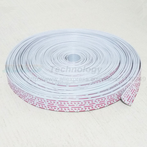 2468 26AWG 12P Red White Flexible Flat Cable 1 meter tinned copper Conductor Electronic wire ► Photo 1/3