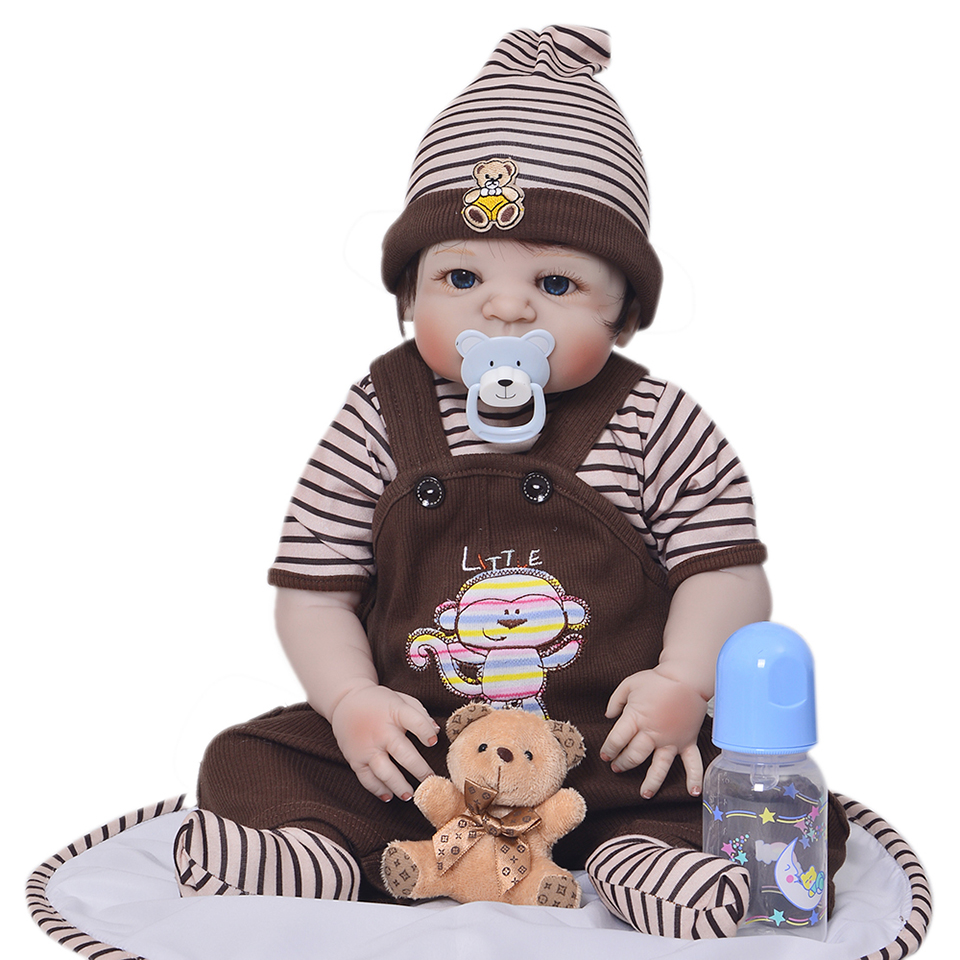 Bebe-reborn menino 23 Full body silicone reborn baby boy dolls