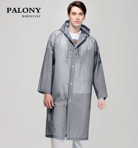 Fashion Women men EVA Transparent Raincoat Portable Outdoor Travel