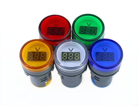 22MM AD16 AD16-22DSV type AC60-500V Mini Voltage Meter LED Digital Display AC Voltmeter Indicator Light/Pilot Lamp ► Photo 1/4