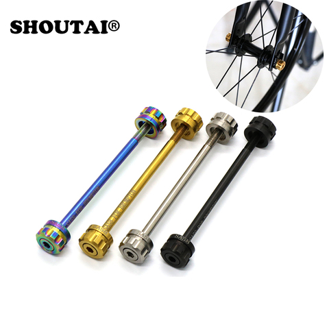 Ultralight Bicycle TC4 titanium alloy  Quick Release Hub Bike Cycling Lever Skewer For Brompton Bicycle Parts ► Photo 1/5
