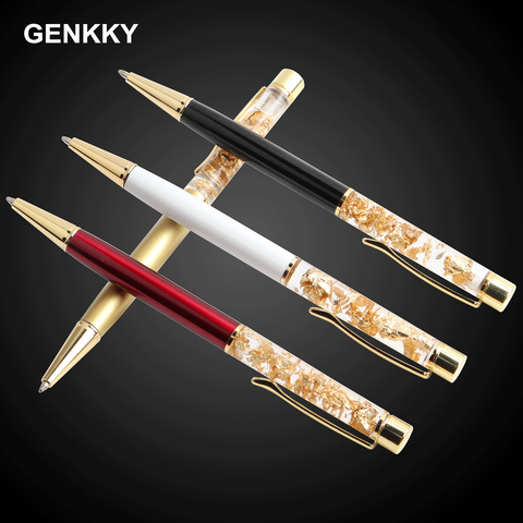 GENKKY Pen Crystal Gradient Ball Pens Exquisite Creative Luxury High-quality Gold Foil Ballpoint Pens Gift Student Supplies ► Photo 1/6