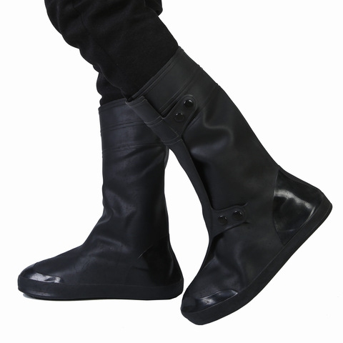 PVC Rainproof Shoes Cover Men Women Winter Snow Boots Waterproof Thick Non-Slip Wear-Resistant Bottom High Tube Rain Bota Cases ► Photo 1/6