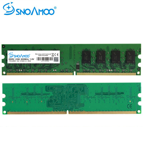 SNOAMOO Used DDR2 Desktop PC 2GB RAM 800MHz 667Mhz PC2-6400U CL5 240-Pin 1.8V For Intel Compatible Computer second hand Memory ► Photo 1/6