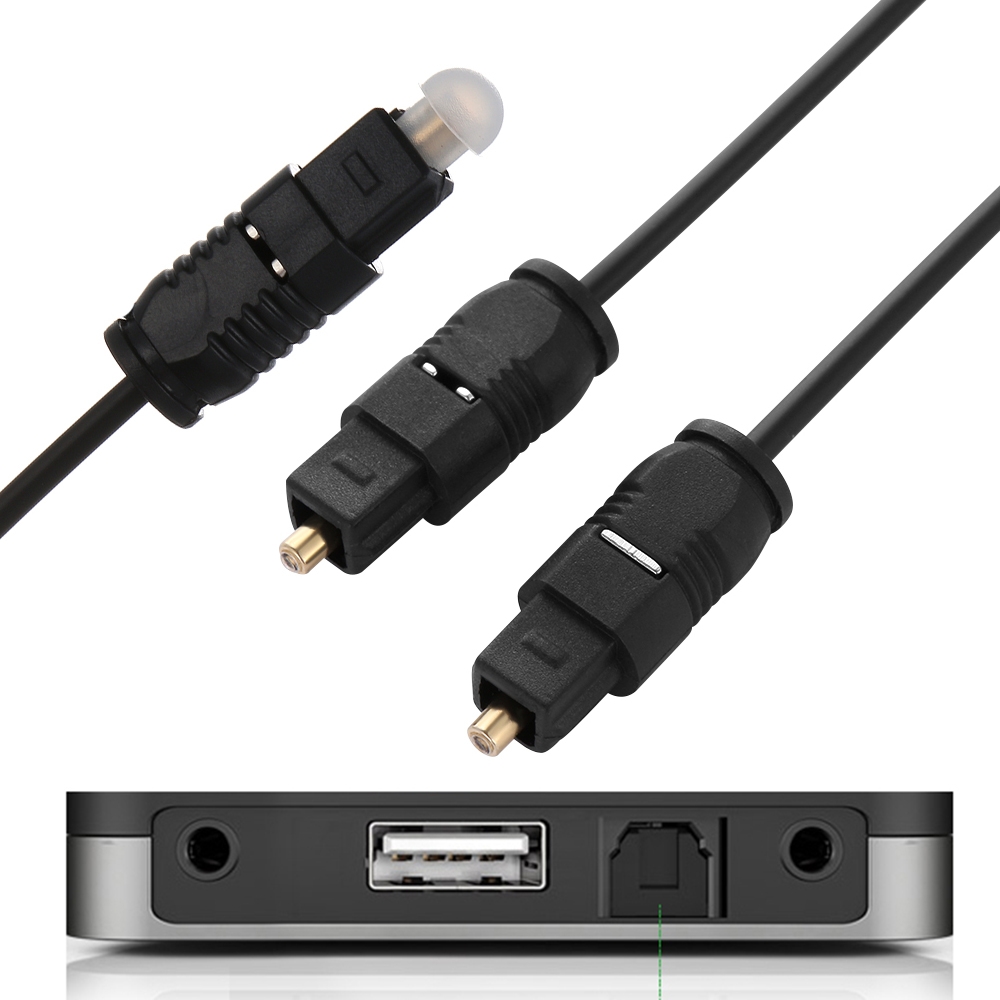2mNoir GCDN Fil Optique Câble Audio numérique Toslink SPDIF Filaire Son Premium 3FT-65FT Lot