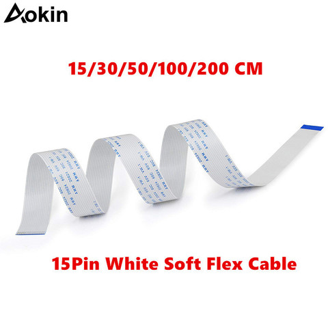 15 Pin Ribbon Flex CSI Camera Cable 15cm 30cm 50cm 100cm 200cm 1M 2M Length for Raspberry Pi 4B /3 B+ / 2 Camera ► Photo 1/6