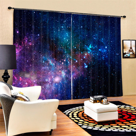 Luxury Blackout 3D Window Curtains For Living Room office Bedroom Drapes Cortinas Rideaux Customized size The galaxy pillowcase ► Photo 1/3