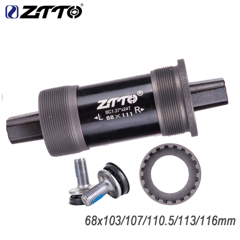 ZTTO Bicycle Square Tapered Threaded Bottom Bracket BSA 68x103mm 107mm 110.5mm,113mm,116mm for Square Tapered Spindle Crankset ► Photo 1/6