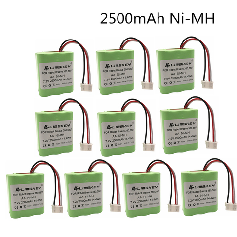 7.2Volt New 2.5Ah 2500mAh Ni-MH 7.2V Rechargeable Battery for iRobot Roomba Braava 380 380T High Quality ► Photo 1/4