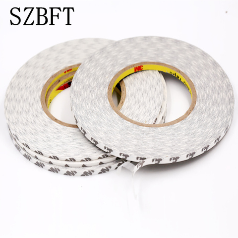 SZBFT 3mm *50M 3M 9080Super Slim & Thin 3MM*50M white Double Sided Adhesive Tape for Mobile Phone Touch Screen/LCD/Display Glass ► Photo 1/2