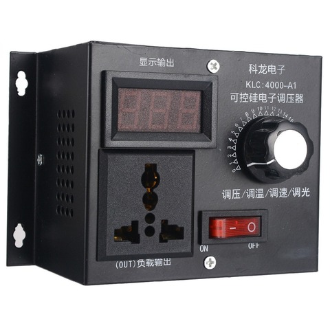 220V 4000W Variable Voltage Controller For Fan Speed Motor Control Dimmer Kit ► Photo 1/1