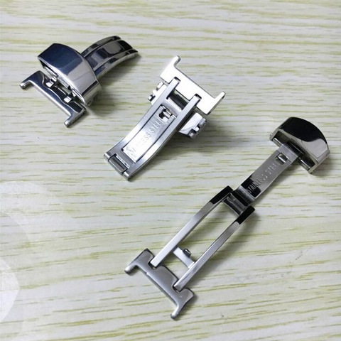 14mm 16mm 18mm 20mm 22mm Metal Watch Band Buckle Strap Silver Stainless Steel Single Side Folding Clasp Butterfly ► Photo 1/5