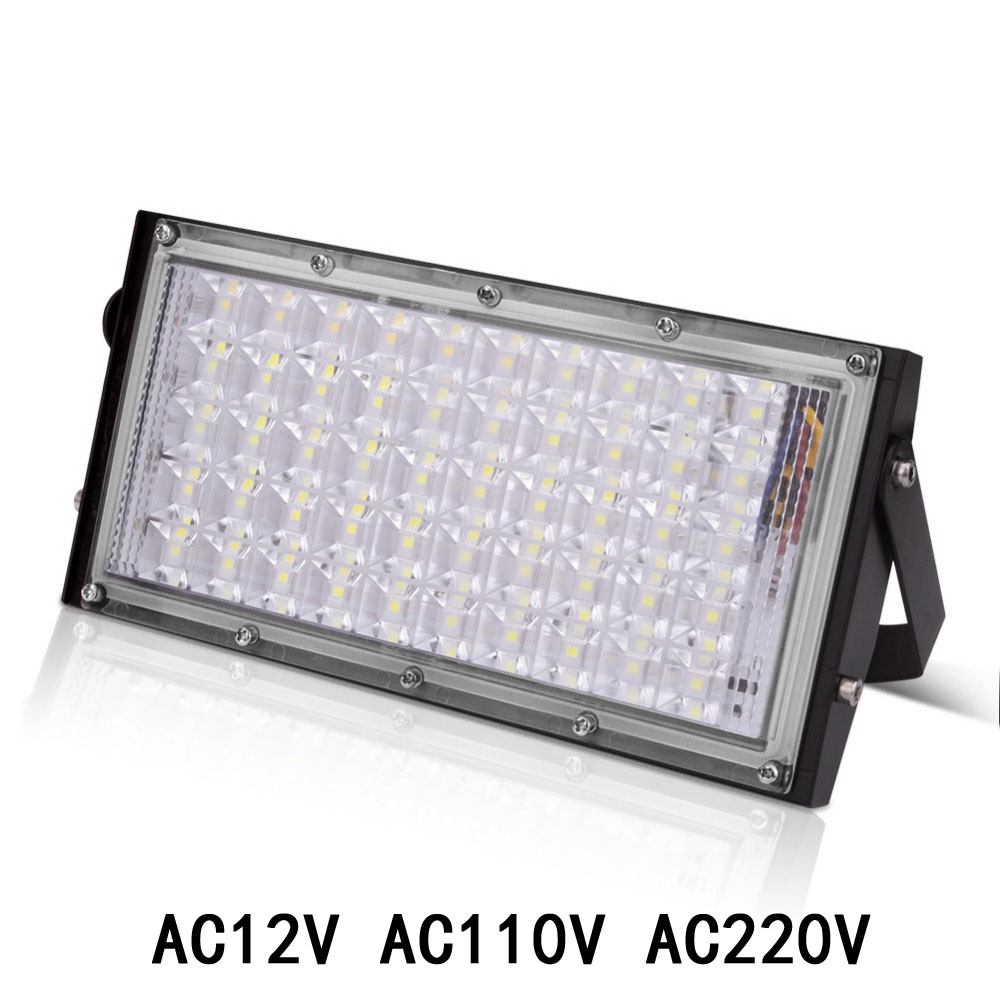 COB LED Floodlight 10W/20W/30W/50W Waterproof White Outdoor Spot Lamp 110V 220V 