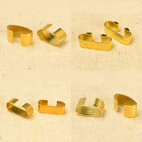 100 PCS Metal Brass Clips Clasps Pinch Clip Bail Beads Crimp & End Beads Pendant Connectors DIY Accessories Jewelry Findings ► Photo 1/6