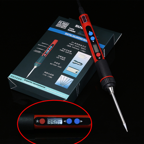 Portable Digital LCD USB Soldering Iron 5V 10W Ferro De Solda Adjustable Temperature Solder Iron Welding Tools ► Photo 1/6