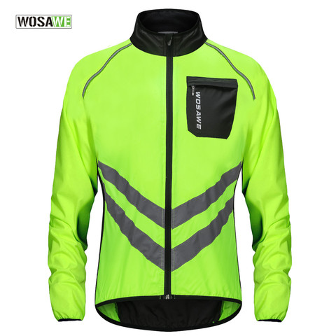 WOSAWE Cycling Rain Jacket High Visibility MultiFunction Jersey Road MTB Bike Bicycle Windproof Quick Dry Rain Coat Windbreaker ► Photo 1/6