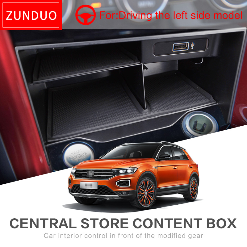 ZUNDUO Car Central Storage Box For Volkswagen T-ROC 2017 2022 TROC